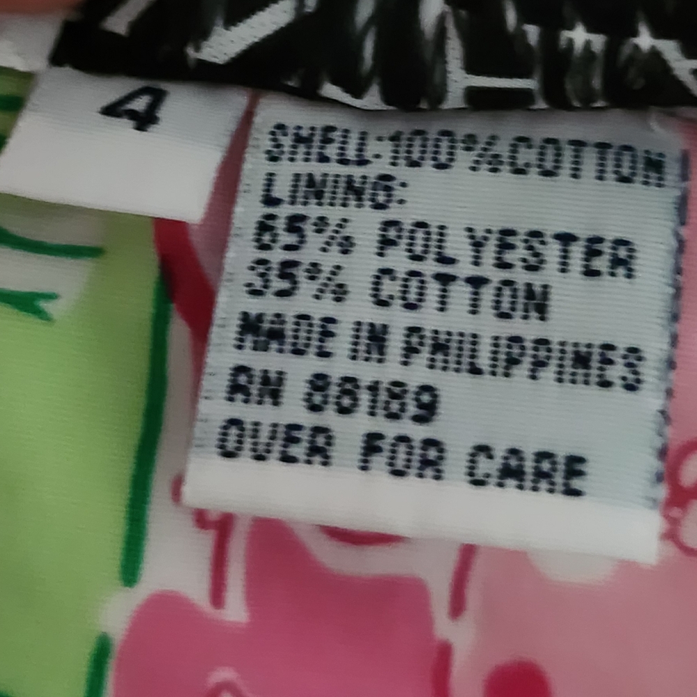 Lilly Pulitzer Reversible Pink Snail/ Green Palm&Pink Elifant Wrap Skirt… - Picture 7 of 12